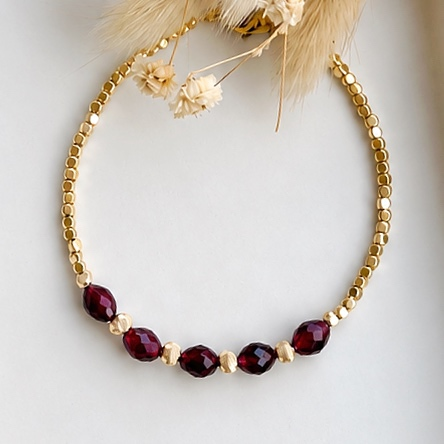 Bracelet Alya - Grenat