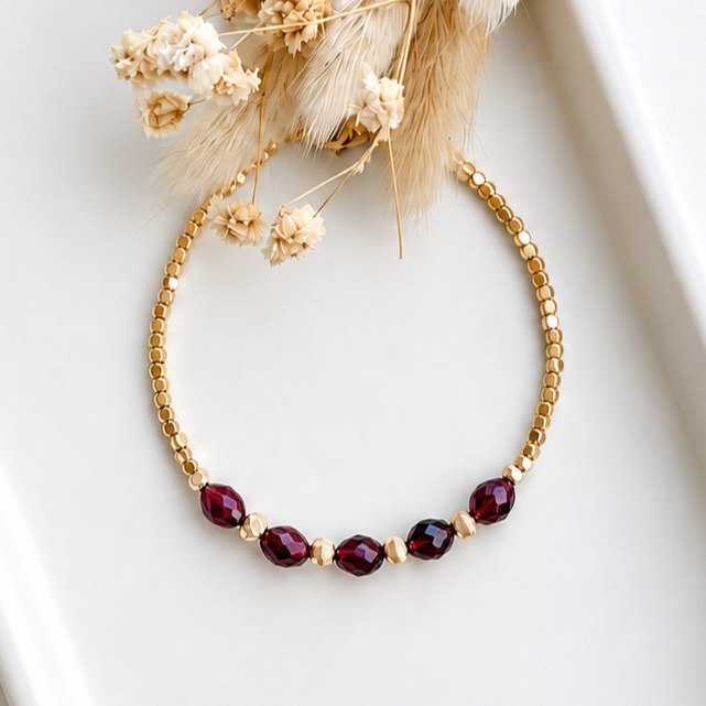 Bracelet Alya - Grenat