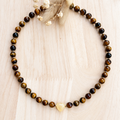 Collier Eva - Oeil de tigre & Jade