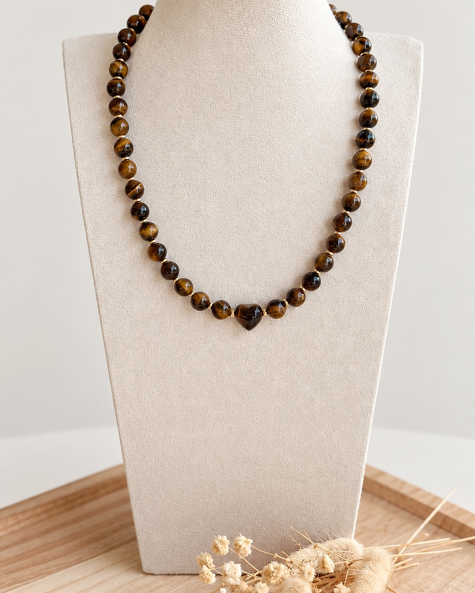Collier Eva - Oeil de tigre