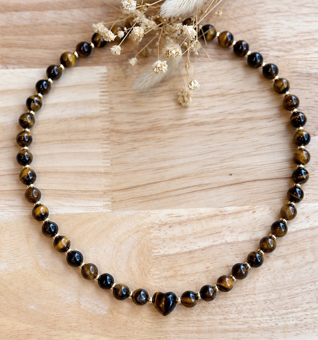 Collier Eva - Oeil de tigre