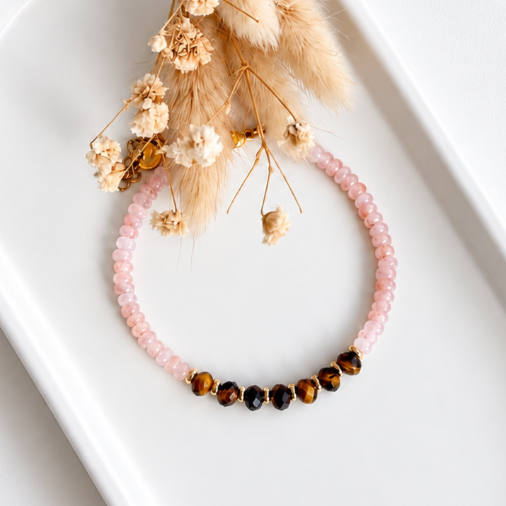 Bracelet Livia - Quartz rose