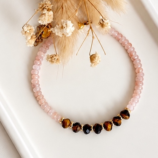 Bracelet Livia - Quartz rose