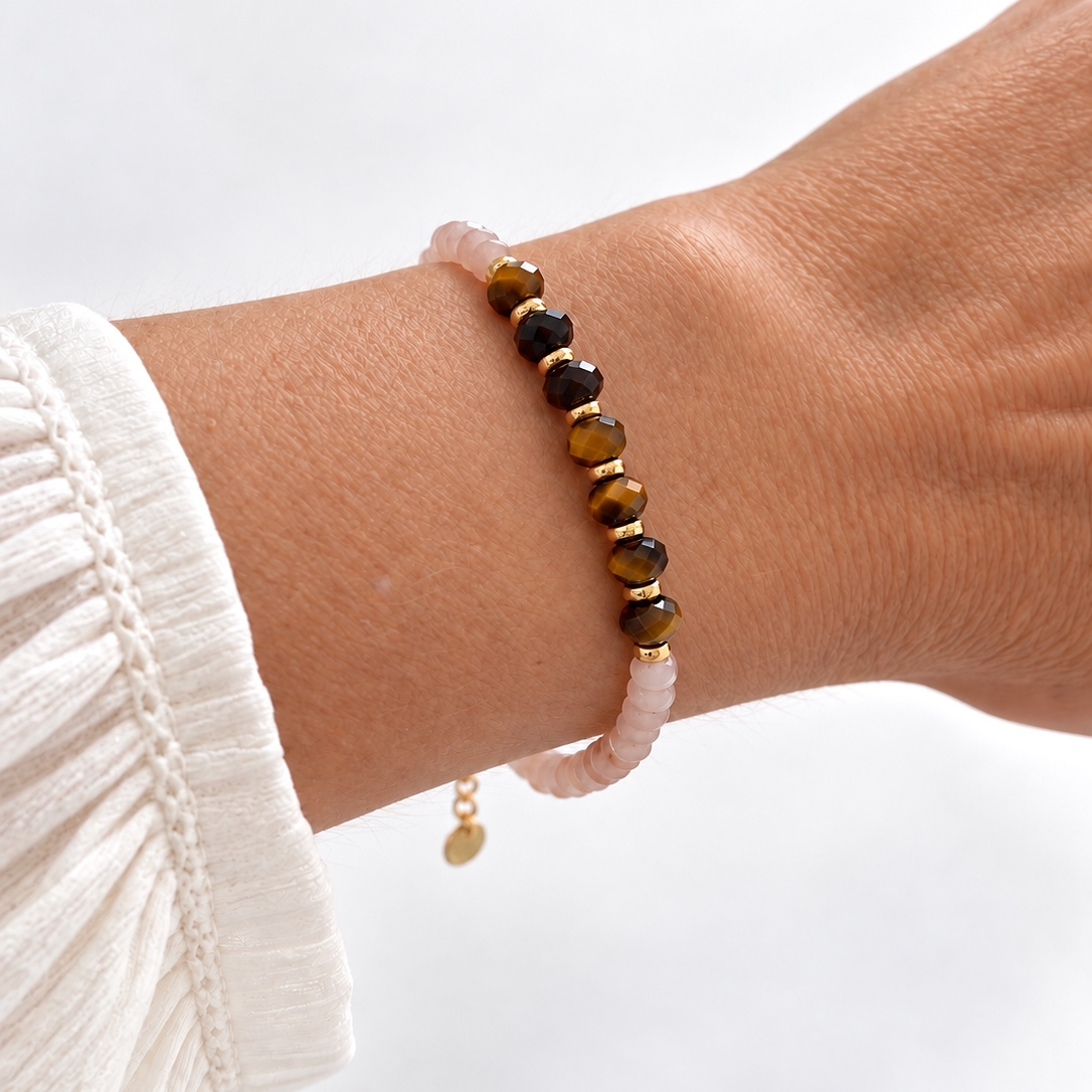 Bracelet Livia - Quartz rose